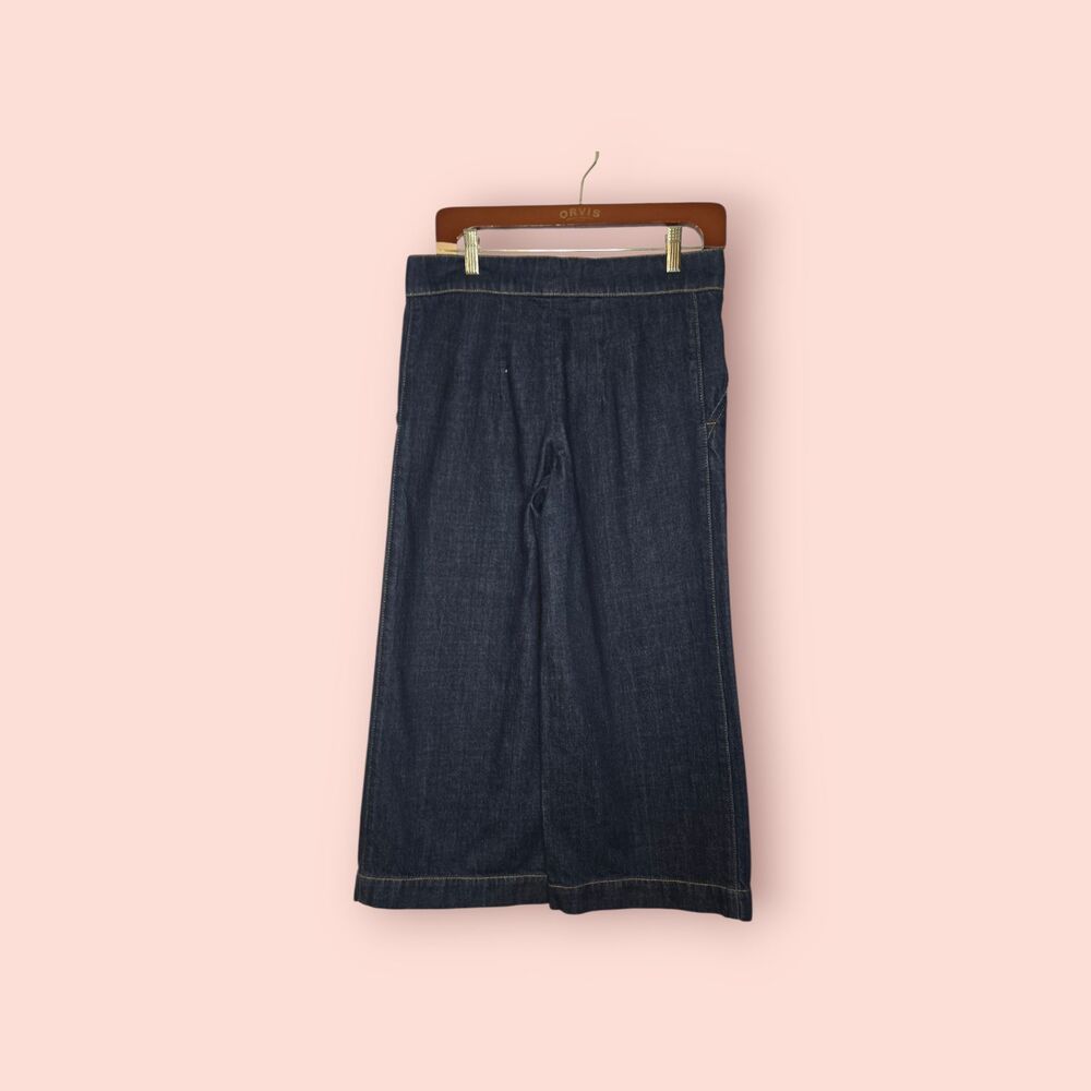 Marni High Waist Wide Leg Denim Culottes Cropped Blue Designer Jeans Italian Lux